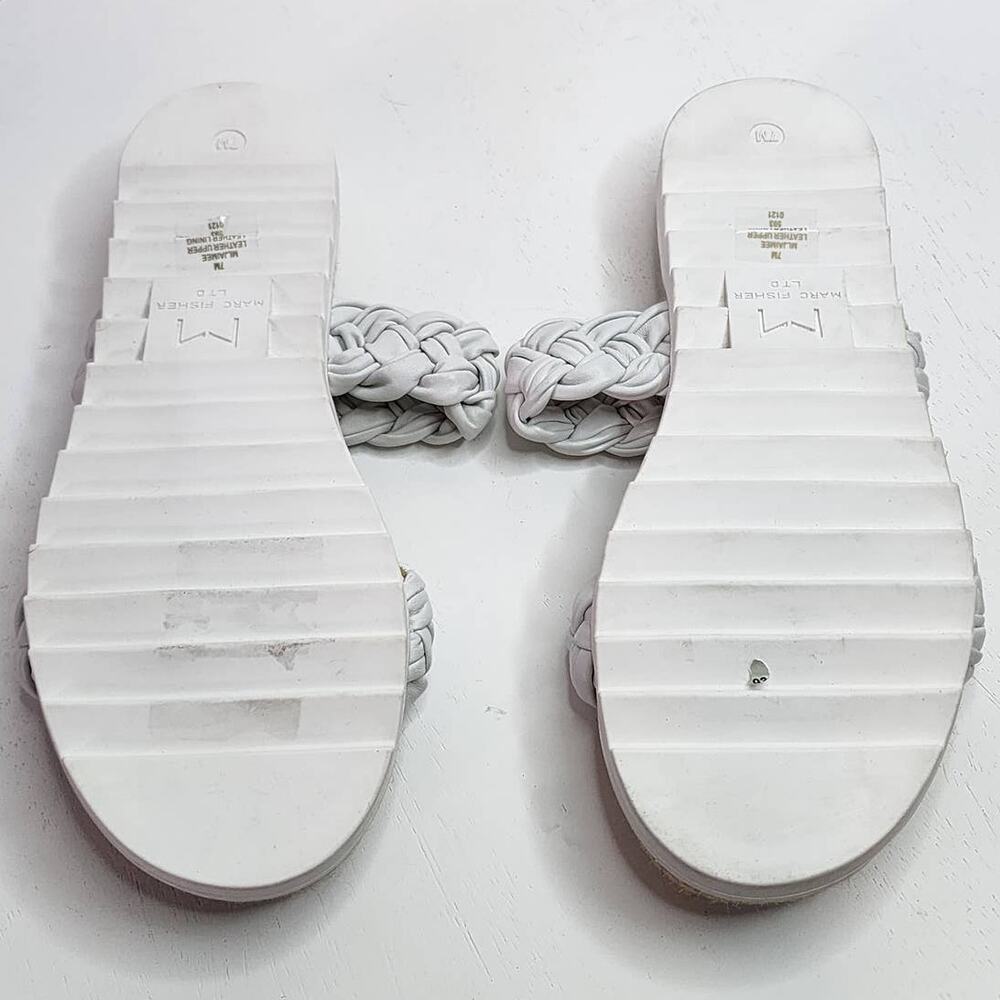 Marc Fisher Jaimee White Braided Espadrille Sandal - Picture 12 of 14